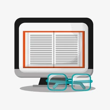 Computer and digital marketing design Stock Illustration