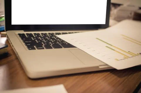 Computer and graph Stock Photos