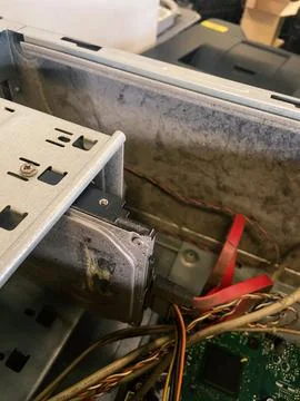 The computer and hard disk Stock Photos