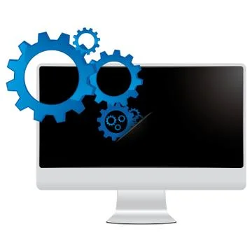 Computer and information mechanisms Stock Illustration