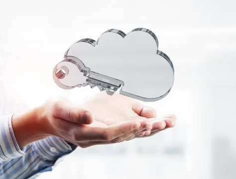 Computer and internet security concept presented by icon in male Stock Photos