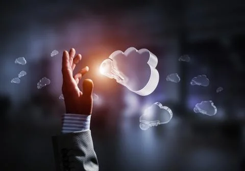 Computer and internet security concept presented by icon cloud. Stockfoto's