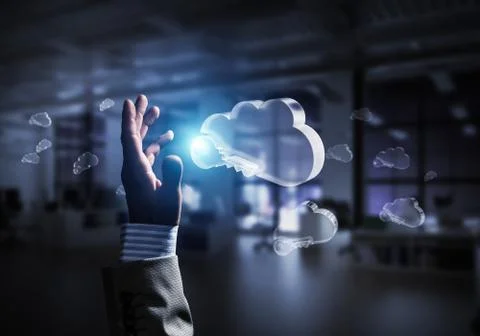 Computer and internet security concept presented by icon cloud. Foto stock