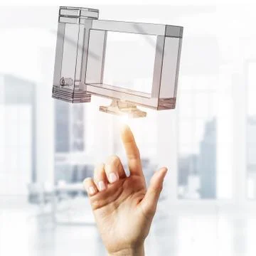Computer and internet security concept presented by cloud icon. Stock Photos