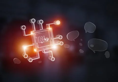 Computer and internet security concept presented by icons. Mixed media Foto stock