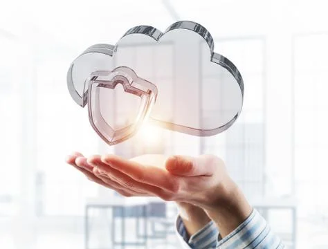 Computer and internet security concept presented by icon in male Stock Photos