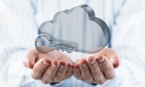 Computer and internet security concept presented by icon in male Stock Photos