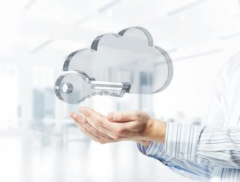 Computer and internet security concept presented by icon in male Stock Photos