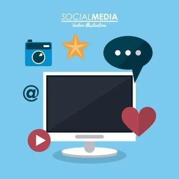Computer and media design イラスト素材