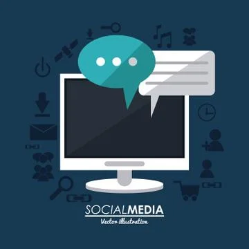 Computer and media design イラスト素材