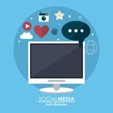 Computer and media design Stock Illustration