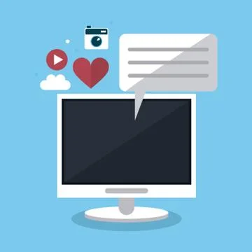 Computer and media design Illustrazione stock