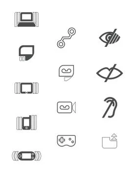 Computer and mobile technology icons イラスト素材