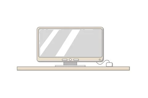 Computer and mouse Stock Illustration