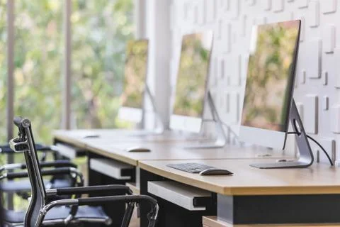 Computer and nature background 스톡 사진