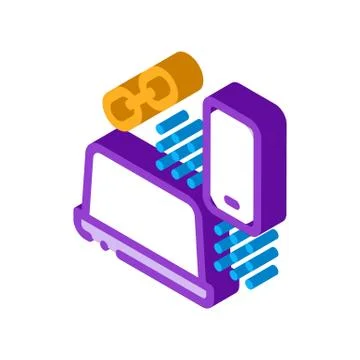 Computer and phone connection isometric icon vector illustration 스톡 일러스트