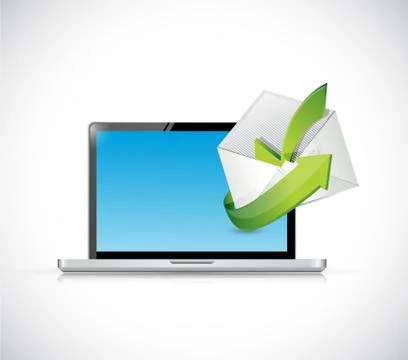 Computer and protection selection approve shield Illustrazione stock