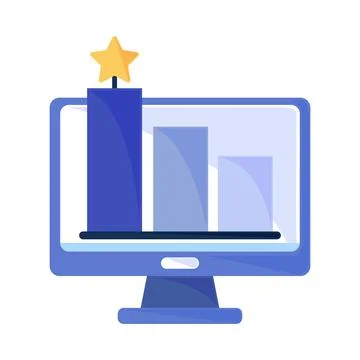 Computer and report business tasks 스톡 일러스트