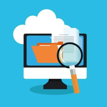 Computer and security system design Stock Illustration