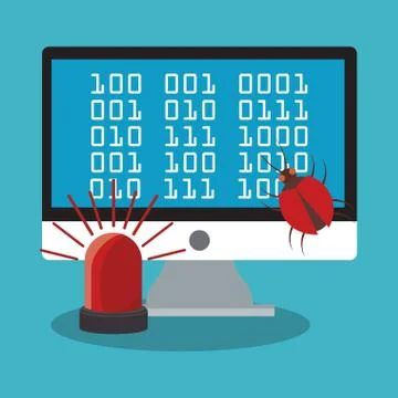 Computer and security system design Stock Illustration
