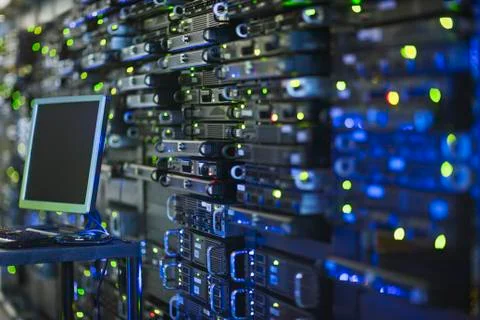 Computer and server room rack panel Foto stock