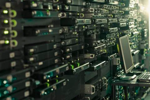 Computer and server room rack panel Foto stock
