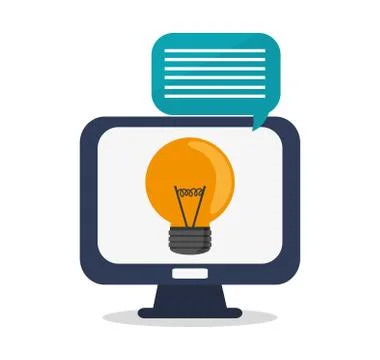 Computer and social media design Stock Illustration