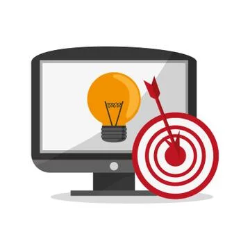 Computer and social media design イラスト素材