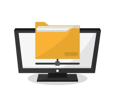 Computer and social media design イラスト素材