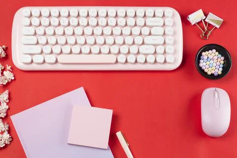 Computer and stationery Stock Photos