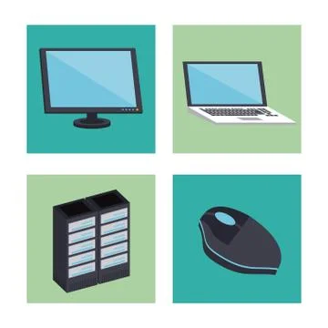Computer and technology devices Stock Illustration