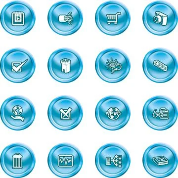Computer and web icons Stock Illustration