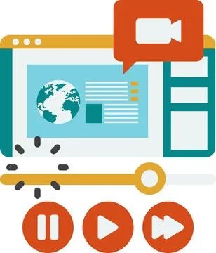 Computer and web page window illustration in minimal style Stockillustratie