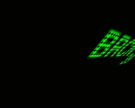 Computer animated imagery of stock prices and info flying through a black Stock Footage 11691817