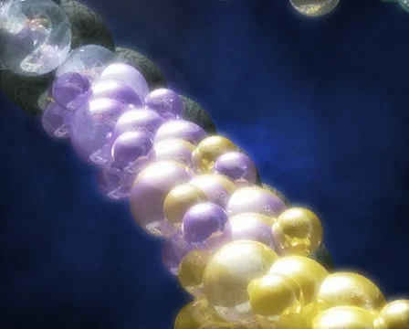 Computer animated video clip of a strand of dna as it rotates Stock Footage 11691822