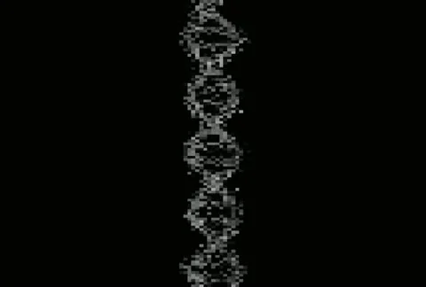 Computer animated video sequence of a digital readout of a dna strand Video stock 11674112
