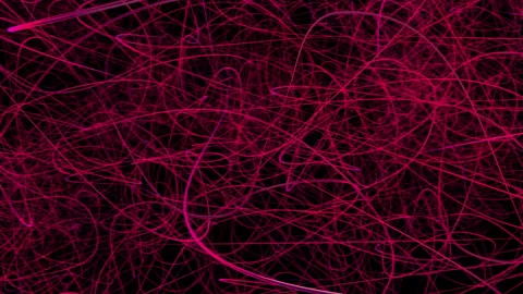 Computer animation of abstract red artificial neural network pattern. Stock Footage 293018353