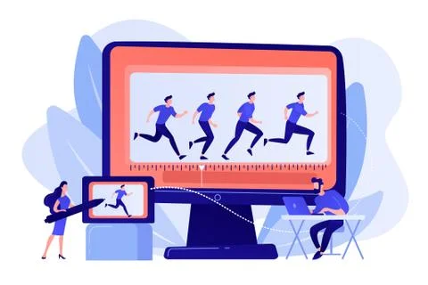 Computer animation concept vector illustration Stock Illustration