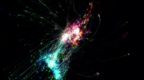 Computer animation: Exploding graviation Stockbeeldmateriaal 49511093