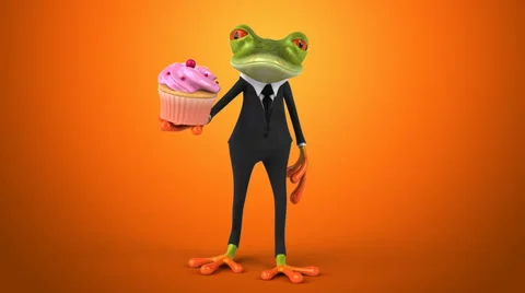 Computer animation - Fun frog Stock-Footage 61748414