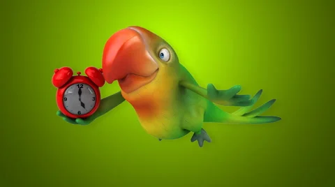 Computer animation - Fun parrot Stock Footage 62445388