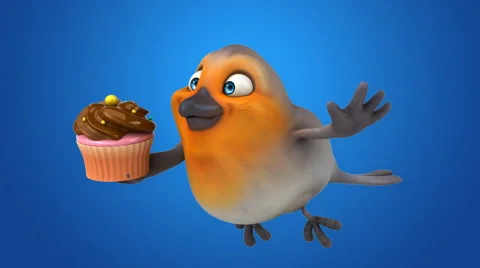 Computer animation - Fun red robin Stock-Footage 62781351