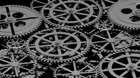 Computer animation of gear mechanisms Stock Footage 64804013