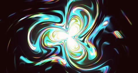Computer animation of a glowing floral pattern moving in a circular motion Stock Footage 220119587