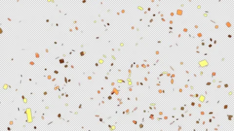 Computer Animation of Golden Confetti Falling on Black Background Stock-Footage 335459002
