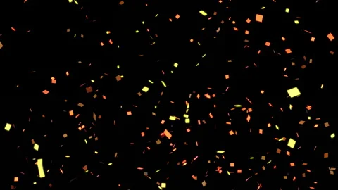 Computer Animation of Golden Confetti Falling on Black Background 스톡 동영상 335528409
