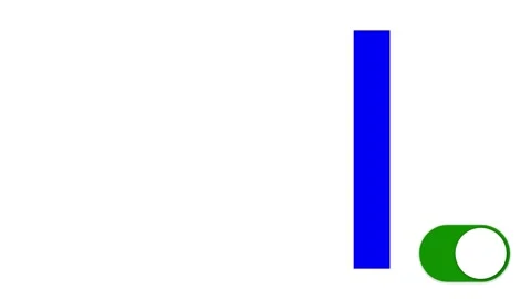 Computer animation, graphics, template. drawn cursor or button turns on, turns Stock Footage 138403983