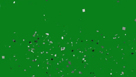 Computer Animation of Purple Confetti Explosion on Green Screen Stock Footage 335567125
