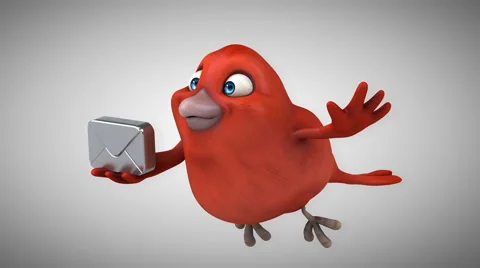 Computer animation - Red bird | Stock Video | Pond5