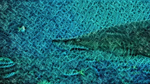 Computer animation of shark swimming in blue sea, digital art Stock Footage 276673030